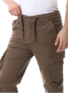 Andora Fly Zipper Button Cargo Pants_Crocodile Green  - Image 4