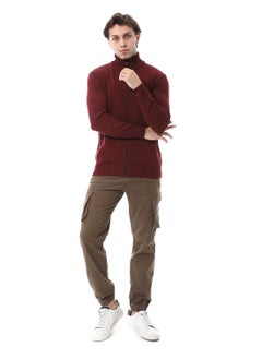 Andora Fly Zipper Button Cargo Pants_Crocodile Green  - Image 5