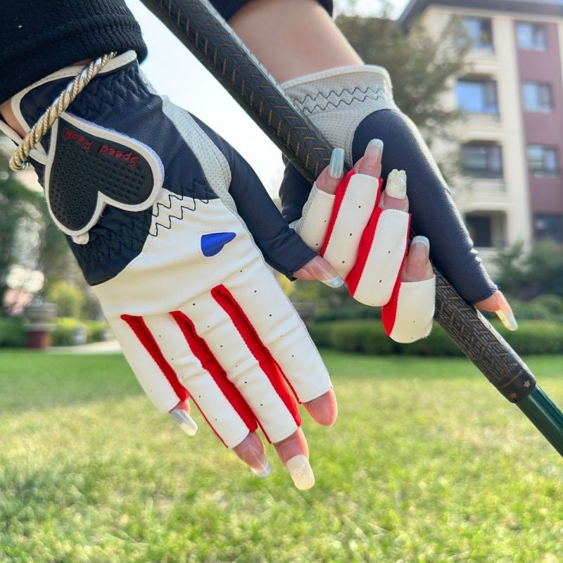 Women's Summer Thin Golf Gloves - UV Protection, Breathable, Non-Slip, Wear-Resistant with  Velcro - Image 1