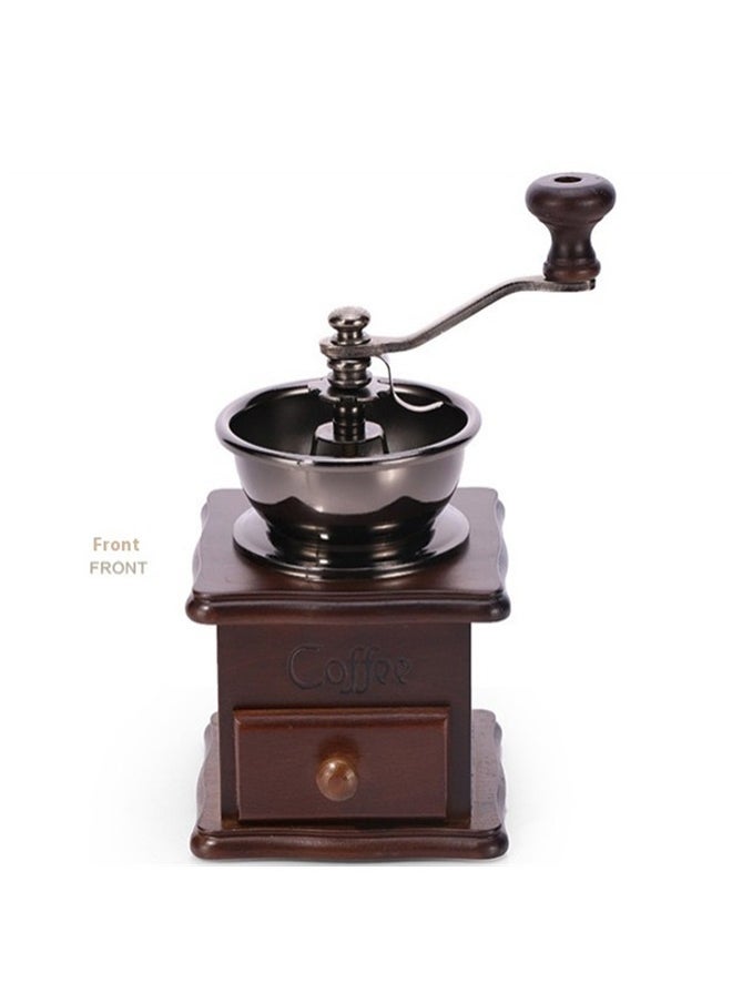 yongsheng Standard Coffee Mill Manual Grinder，Manual Espresso Coffee Bean Grinder - Vintage Crude Wood Style Coffee Grinders Ceramic Grinding Core Hand Coffee Grinder Portable Coffe Grinder·  - Image 1