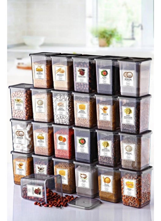 Labeled 24-Piece Storage Container Set 550 Ml.