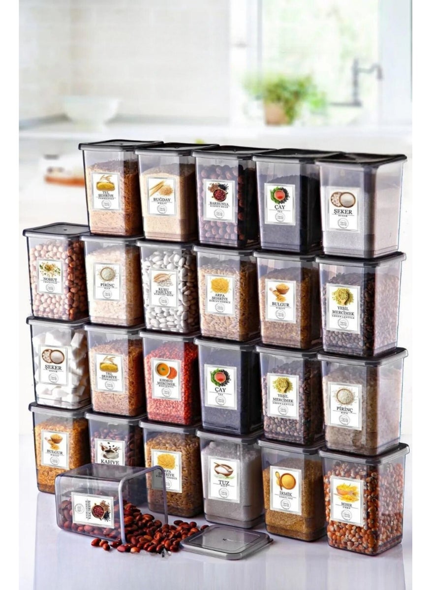 Nandy Home Labeled 24-Piece Storage Container Set 550 Ml. 