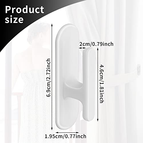 Grevosea 8 Pieces Blind Cord Winding Safety Blind Cord Hooks Blind Cord Holder Adhesive Wall Hook Wrap Cleats Baby Proofing for Home Office Window Blinds Curtains Sun Shades Ropes White - Image 2