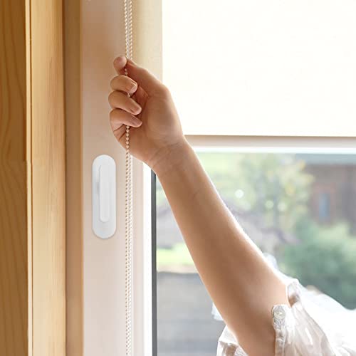 Grevosea 8 Pieces Blind Cord Winding Safety Blind Cord Hooks Blind Cord Holder Adhesive Wall Hook Wrap Cleats Baby Proofing for Home Office Window Blinds Curtains Sun Shades Ropes White - Image 4