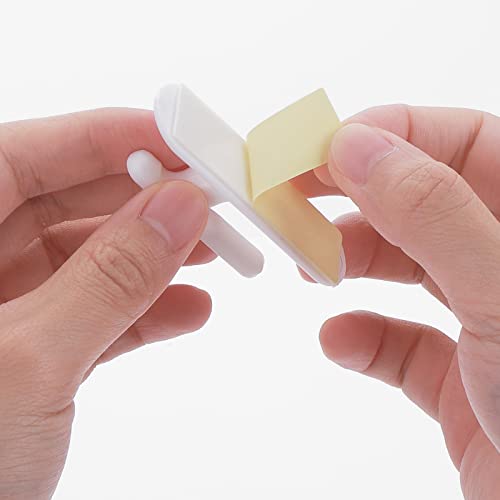 Grevosea 8 Pieces Blind Cord Winding Safety Blind Cord Hooks Blind Cord Holder Adhesive Wall Hook Wrap Cleats Baby Proofing for Home Office Window Blinds Curtains Sun Shades Ropes White - Image 5