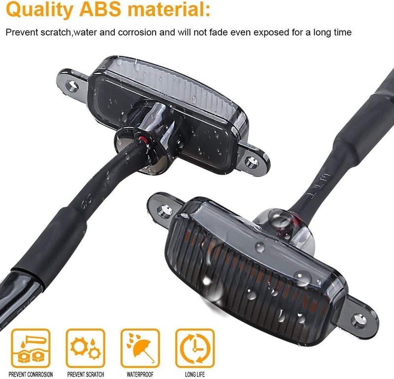AutoBizarre Set of 4 pcs Amber/Yellow/Orange Raptor Style Car Front Grill DRL Daytime Running Lights Emergency Warning Off-Roading Light Shell lights for All Cars, Vans, SUV, Trucks (Smoked Lens) - Image 5