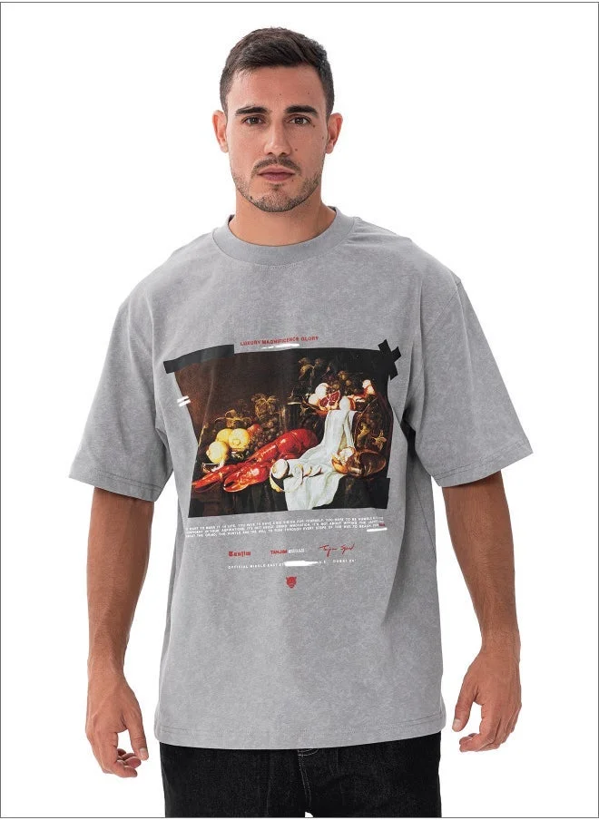 TANJIM SQUAD - OPULENCE T-SHIRT GREY