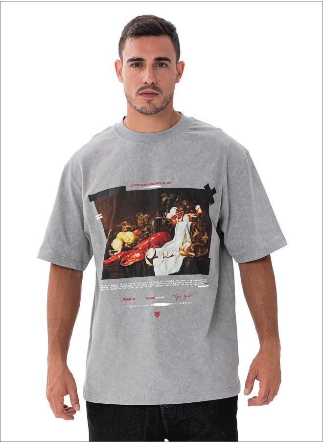 TANJIM SQUAD - OPULENCE T-SHIRT GREY - Image 1