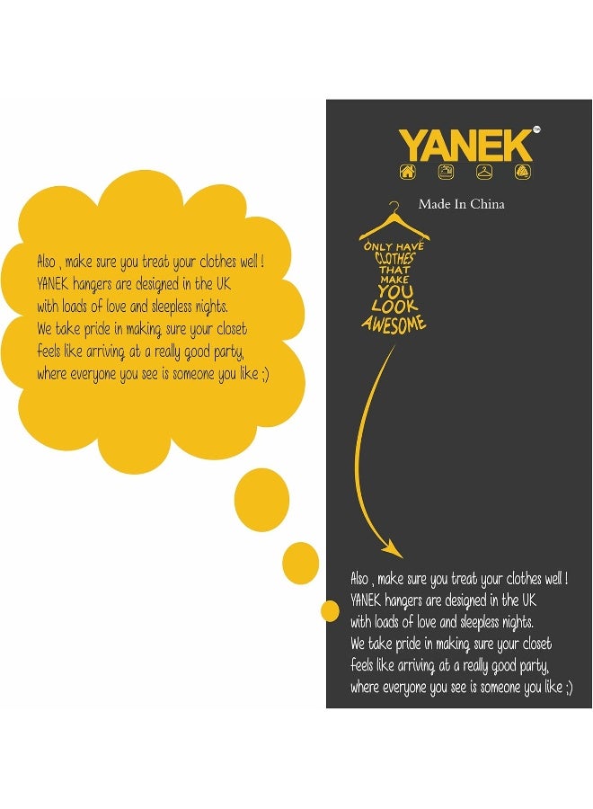 يانيك شماعات يانيك المخملية المقاومة للانزلاق | رفيعة جدًا | متينة | خطاف دوار ٣٦٠ درجة | للبدلات والفساتين والقمصان (بيج، ١٠٠) - Image 3