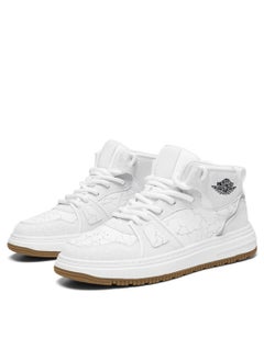 High top board shoes, men's small white trendy shoes, new thick soled high rise sports shoes, versatile sports and leisure shoes