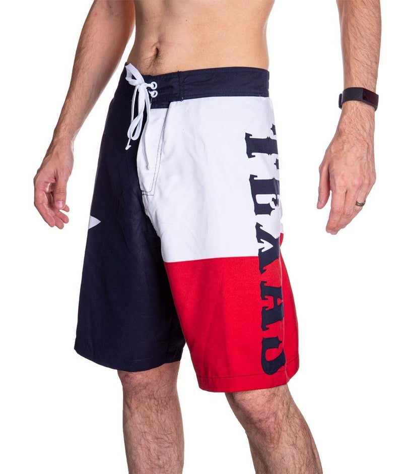 Calhoun Men's State Flag Swim Board Shorts (Texas Flag, Medium) - Image 2