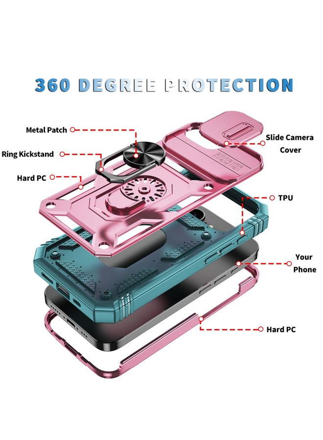 S-TOP Case For iPhone 16e Sliding Camshield TPU + PC Phone Case with Holder - Image 2