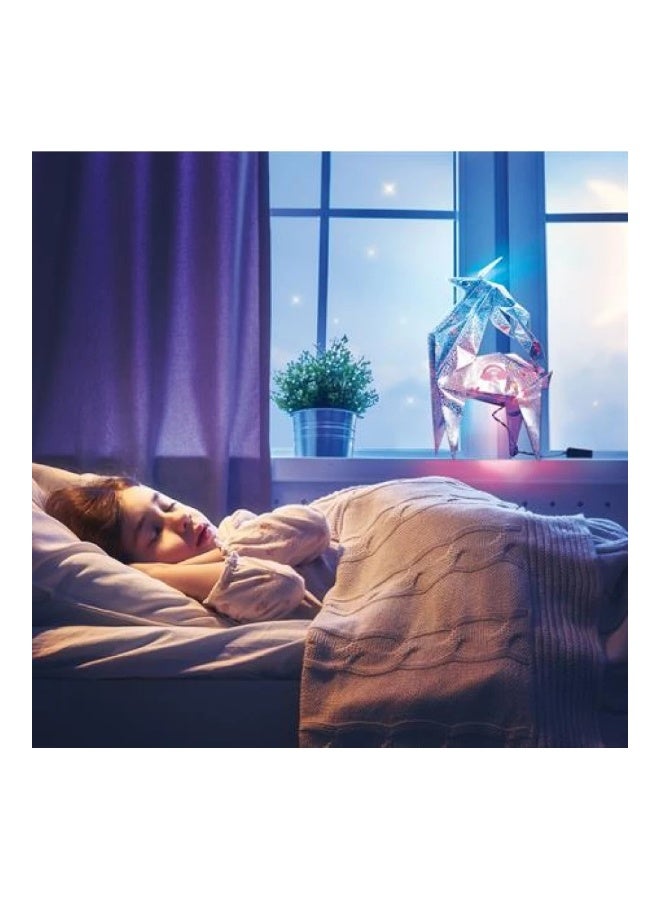 4m KidzMaker Holographic Light Up Origami Unicorn – DIY Craft Kit with Paper, LED Lights, and Instructions to Create a Glowing Unicorn Decoration – Creative Activity for Kids Ages 5+ | 00-04776 - Image 4