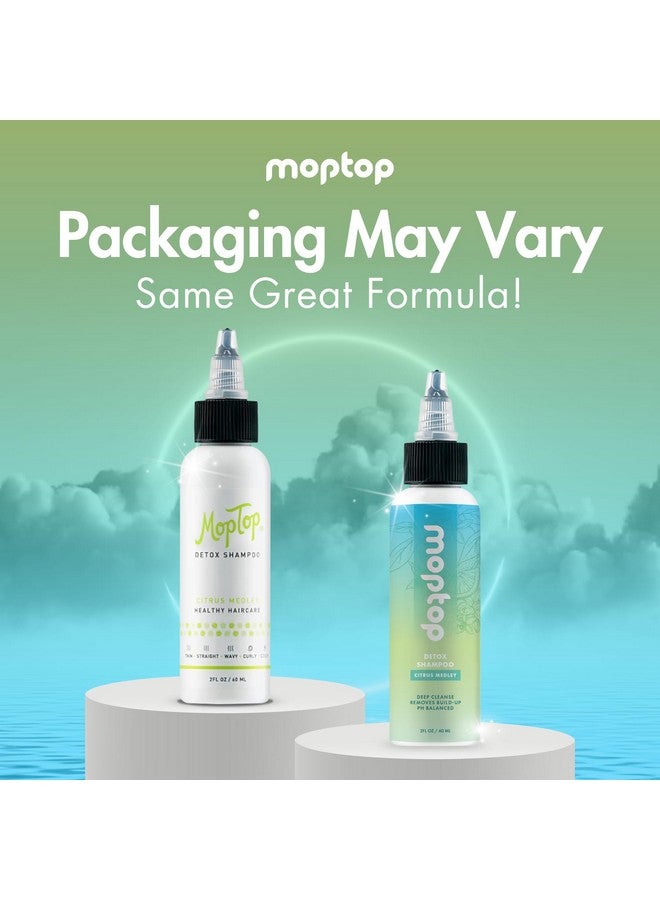 MopTop Detox Shampoo Hair Cleanser All Hair Types Clarifying Shampoo Cleanse For Oil Dirt & Hard Water Removes Buildup Citrus Medley 2Oz - Image 2