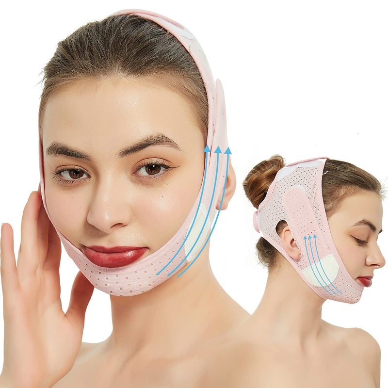 Galeboy Double Chin Reducer Double Chin Eliminator V Line Lifting Mask Chin Strap for Double Chin for Women Double Chin Strap Face Slimming V Shaped Belt Reusable Facial Slimmer Shaper For Women and Men - Image 2