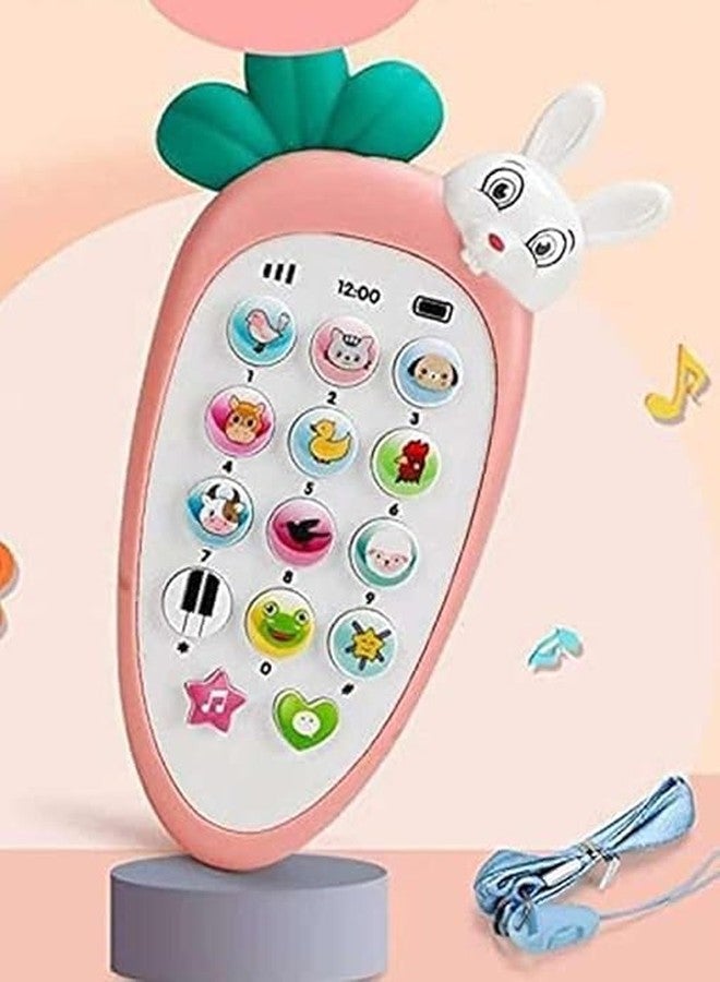RPC99 Style Cute Rabbit Face Pretend Play Cell Phone Toy for Kids, Toddlers with Music, Ringtones, Lights - Birthday Party Favors and Gifts for Boys and Girls (Multicolor) - Image 1