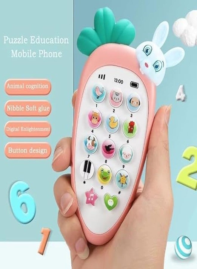 RPC99 Style Cute Rabbit Face Pretend Play Cell Phone Toy for Kids, Toddlers with Music, Ringtones, Lights - Birthday Party Favors and Gifts for Boys and Girls (Multicolor) - Image 3