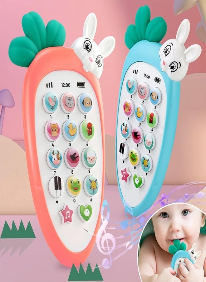RPC99 Style Cute Rabbit Face Pretend Play Cell Phone Toy for Kids, Toddlers with Music, Ringtones, Lights - Birthday Party Favors and Gifts for Boys and Girls (Multicolor) - Image 2