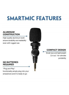 SmartMic Mini Condenser Flexible Microphone for Smartphones,Vlogging Microphone for iPhone and YouTube Video, Mic for iOS Apple iPhone iPad and Android Phone - pzsku/Z91C0B633CE536AA3A20EZ/45/_/1686483644/26fbb502-5377-4f6b-ad01-8ec31e9d1f6c