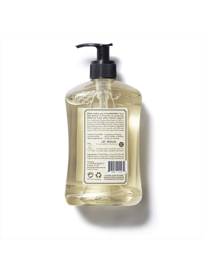 A La Maison Sweet Almond Liquid Hand Soap - Triple French Milled Natural Moisturizing Soap (3 Pack, 16.9 oz Bottle) - Image 4