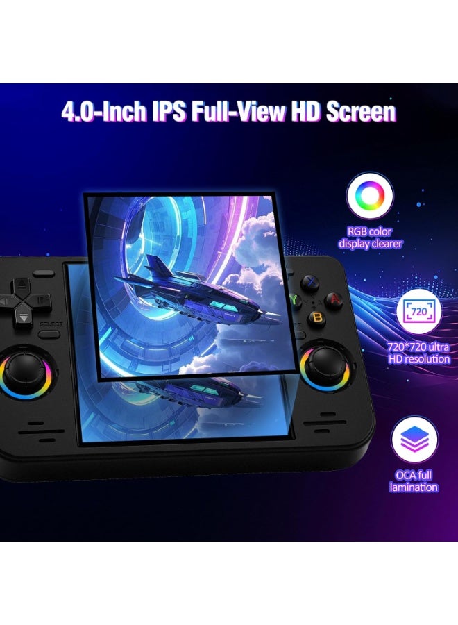 Western Mountains RF40H Handheld Game Console, 4.0" Retro Gaming Console Preloaded 20,000+ Classic Games, Open Source Linux System, Support WiFi Online Play, Portable Pocket Hand Held Video Game (Black) - Image 2