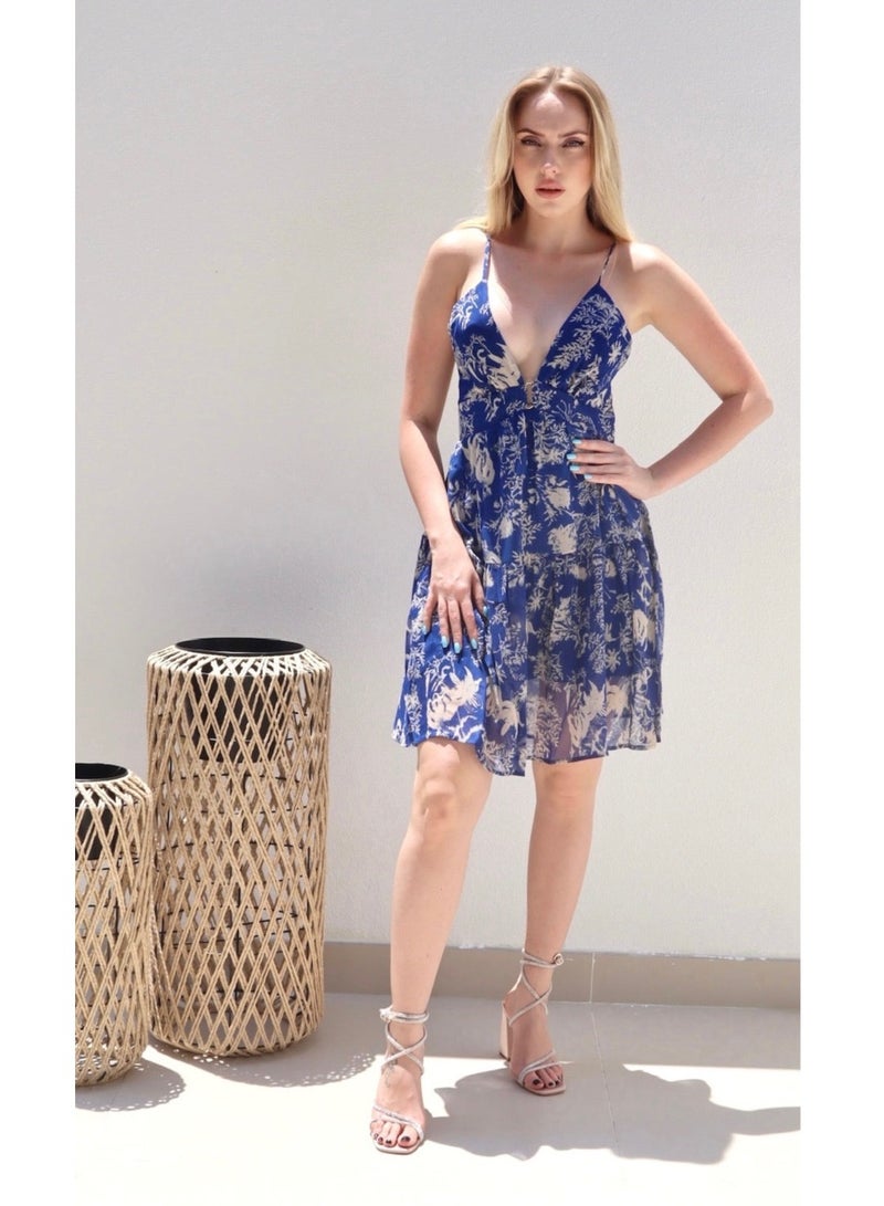 Alorabella Nikita Cross Back Dress - Royal Blue  - Image 1