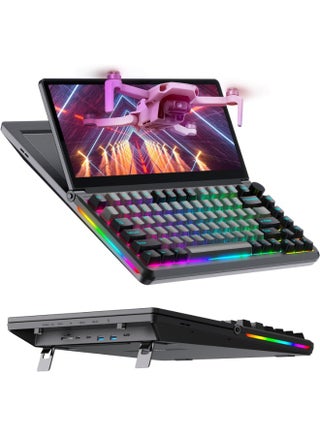 V2COM Touchscreen Mechanical Gaming Keyboard- K3 Portable Monitor Multifunctional Keyboard with 13'' Touchscreen USB/SSD Expansion Compact 82 Keys RGB LED Backlight FN-Key for Windows Mac Android - pzsku/Z91C0FA752D7DBCADD2D4Z/45/_/1709622811/9552aa41-142d-4dde-92fa-7508c14becbc