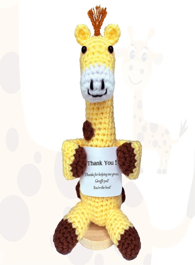 utosday Positive Crochet Animals Giraffe Birthday for Women Daughter Friend, Handmade Emotional Support Crochet Giraffe for Graduation Teacher Appreciation - Image 1