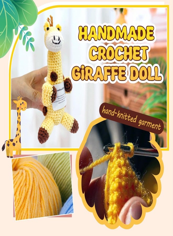 utosday Positive Crochet Animals Giraffe Birthday for Women Daughter Friend, Handmade Emotional Support Crochet Giraffe for Graduation Teacher Appreciation - Image 3