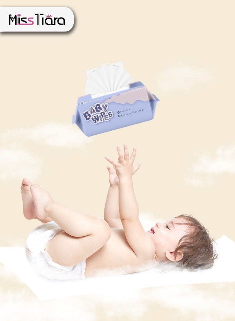 مناديل مبللة للأطفال، 99.9% ماء نقي وخلاصة الصبار، 480 منديل مبلل، 6 عبوات، قابلة للتحلل بنسبة 100%، مضادة للحساسية، مناديل مبللة مائية لحماية البشرة الحساسة - Image 3