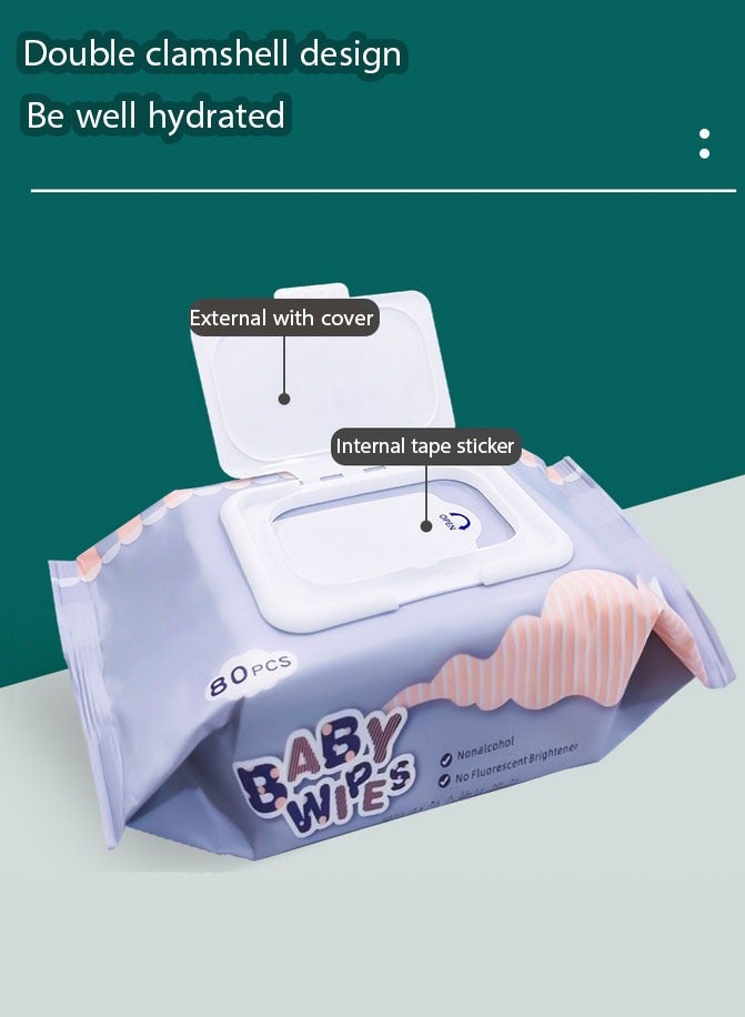 مناديل مبللة للأطفال، 99.9% ماء نقي وخلاصة الصبار، 480 منديل مبلل، 6 عبوات، قابلة للتحلل بنسبة 100%، مضادة للحساسية، مناديل مبللة مائية لحماية البشرة الحساسة - Image 5