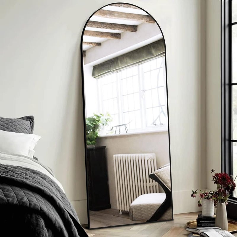ITSRG Full-Length Mirror with Stand, 30 x 71 inches, Floor Mirror, Freestanding, Curved Wall Mirror, Oversized Full-Length Mirror, Black Full-Length Arch Mirror, Full-Length Wall Mirror - Image 3