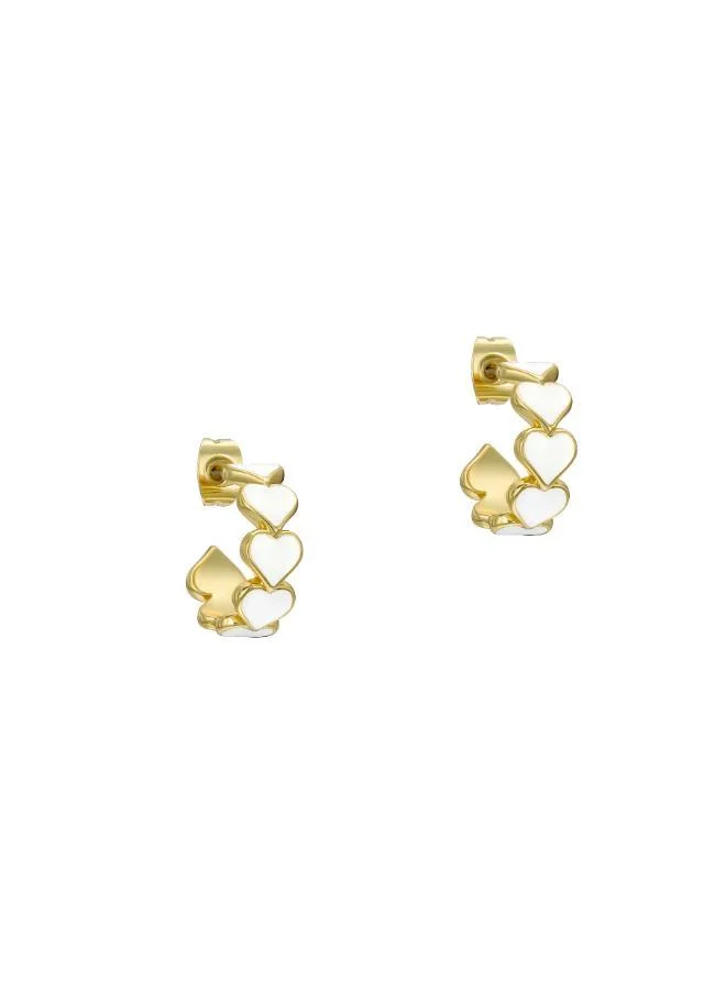 تيد بيكر Hannah Enamel Heart Hoop Earrings