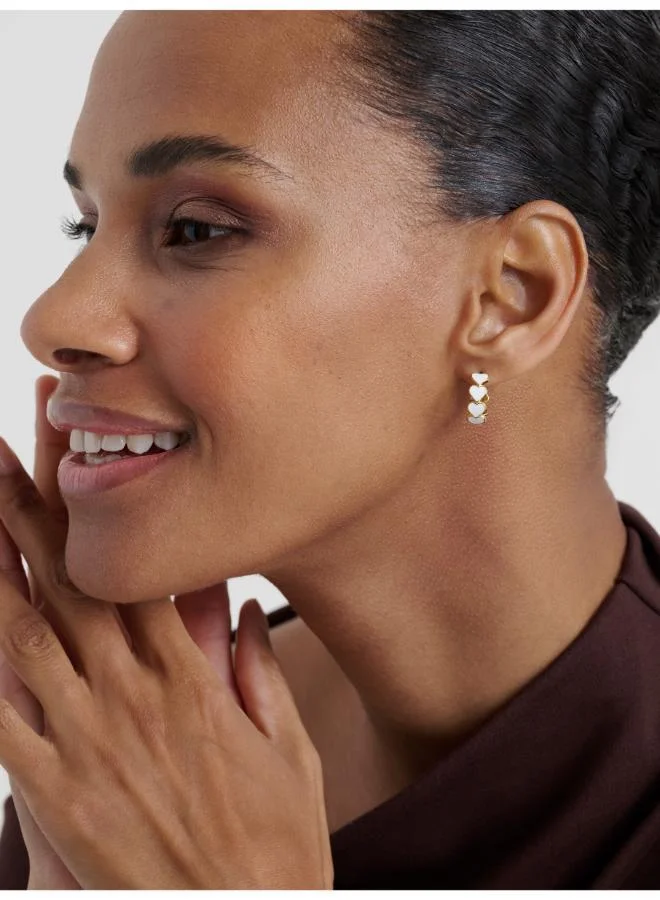 تيد بيكر Hannah Enamel Heart Hoop Earrings