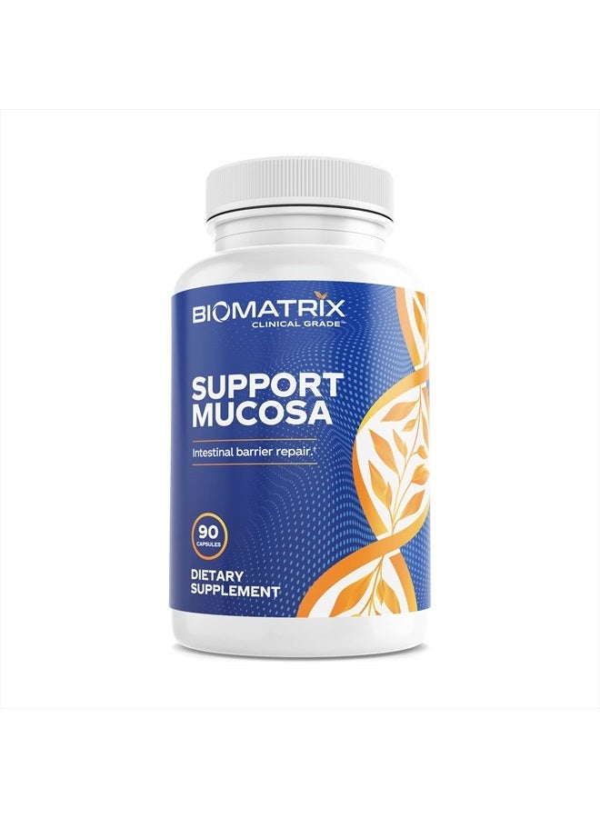 BioMatrix Leaky Gut, IBS Supplement w/L-Glutamine, Turmeric Root, Cat's Claw, MSM, Quercetin, Mucosal Barrier Health, SIBO Friendly - Support Mucosa | 90 Caps - Image 1