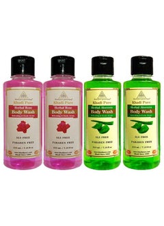 Khadi Pure Aloe Vera Sls & Rose Sls Body Wash 210 Ml (Pack Of 4)  - Image 2