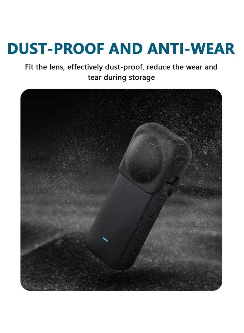 KASTWAVE Silicone Lens Cover Protector Guards Replacement Dust-Proof Lens Protective Cap for Insta360 X3 Action Camera Accessories - Image 4