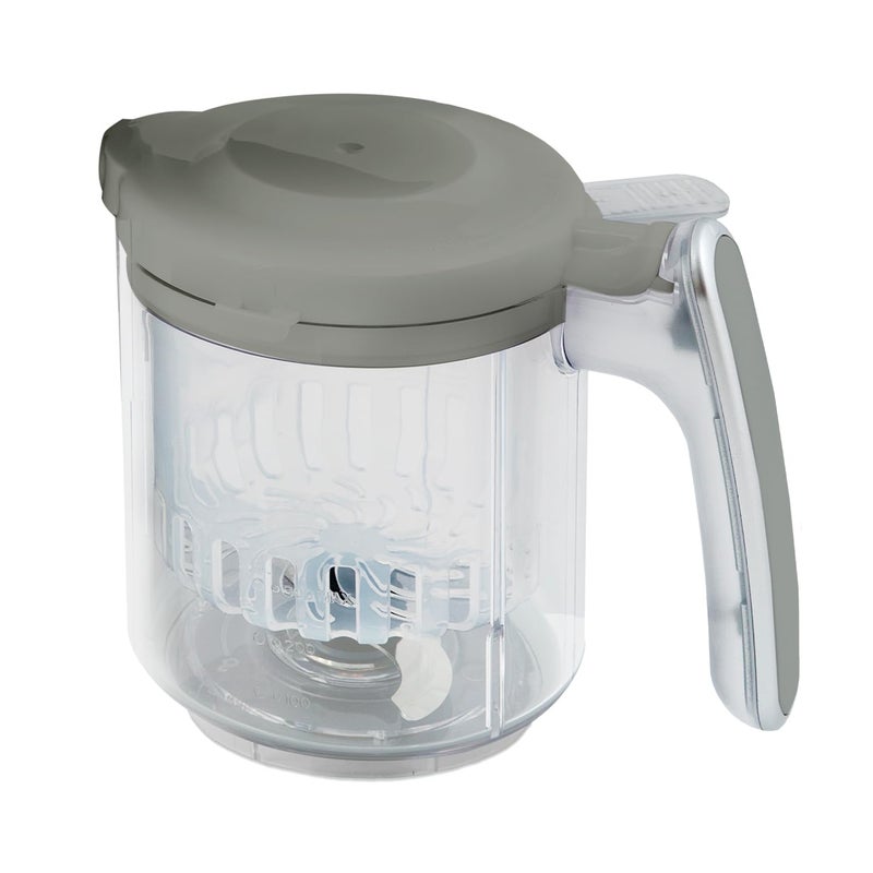 EVLA'S Replacement Stirring Cup & Blade with Steaming Basket for EVLA'S Baby Food Maker - Gray - Image 1