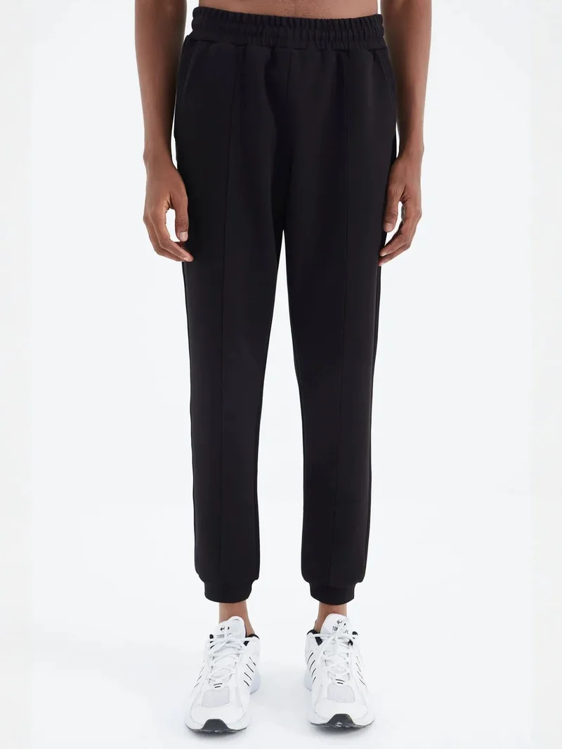 TOMMYLIFE TOMMY Men's Regular-Fit 3-Thread Fleece Sweatpants