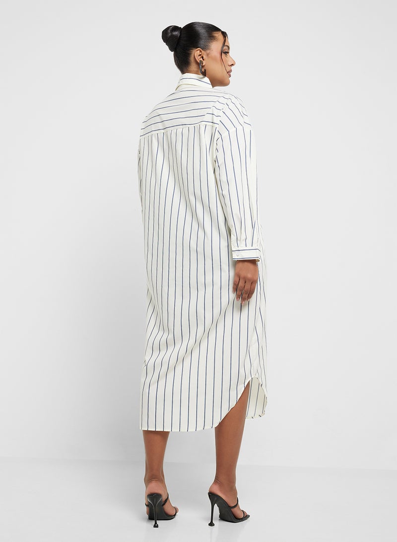 Ginger Plus Striped Midi Shirtdress - Image 2