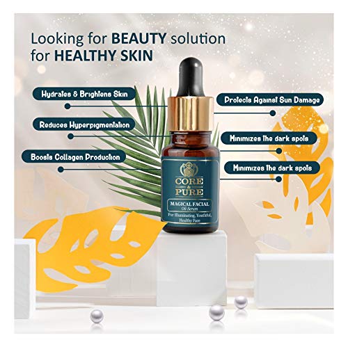 CORE & PURE CORE PURE Magical Facial Oil Serum Promotes AntiAgeing Radiant and Healthy Skin Natural Essential Oils Infused Ayurvedic 12ml - Image 4