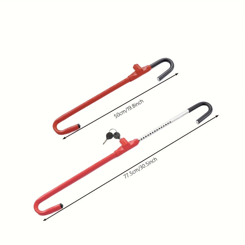 Universal Car Anti Theft Pedal Lock Red Durable Steering Wheel Throttle Clutch Brake Device Emergency Automatic Security Lock - Image 3