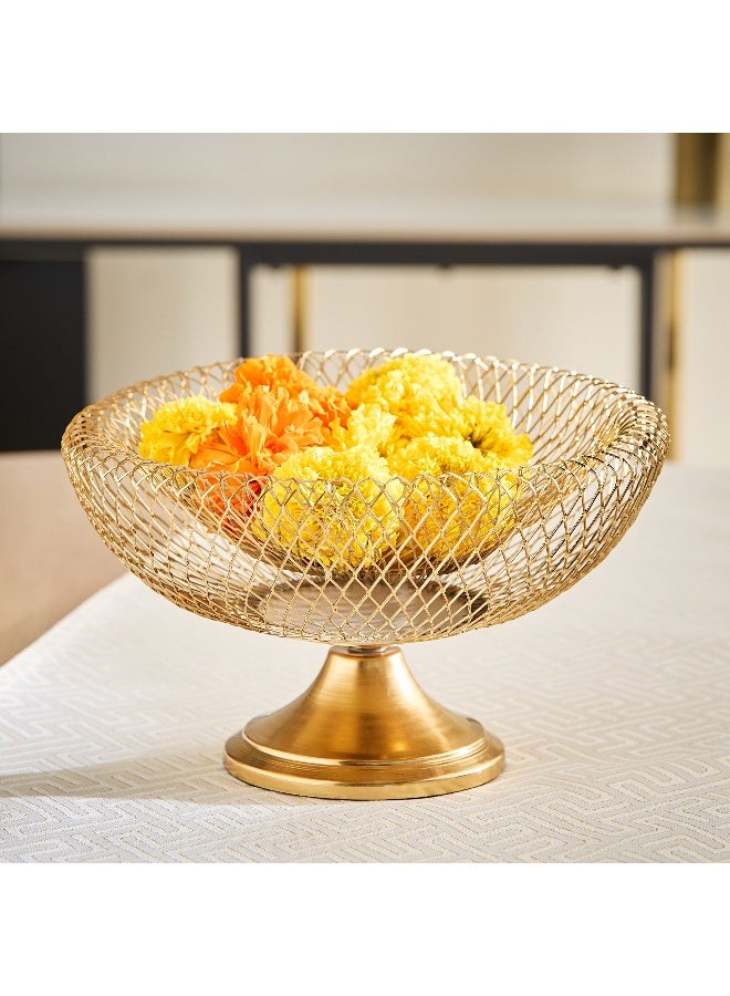Home Box Kumudh Aurora Decorative Mesh Footed Bowl - 21x21x33 cm - Image 1