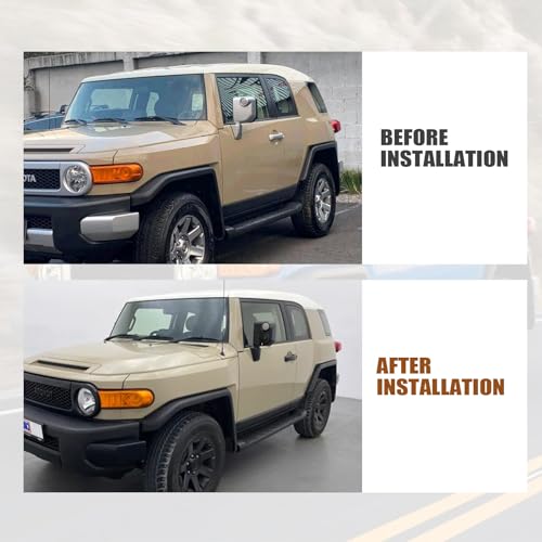 Tesmirror Mirror Cover for Fj Cruiser - Tesmirror Upgrade Door Rear View Mirror Cover for Toyota FJ Cruiser Accessories 2007-2021 2022 Side Rearview Caps - Image 5