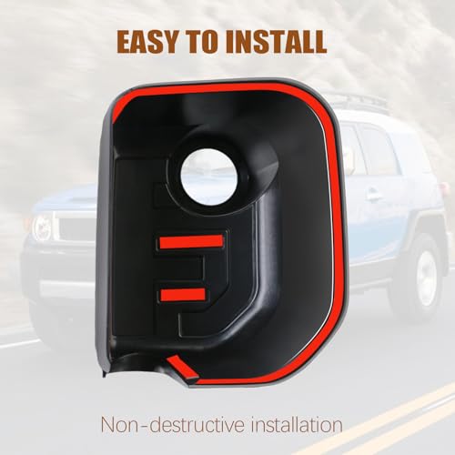 Tesmirror Mirror Cover for Fj Cruiser - Tesmirror Upgrade Door Rear View Mirror Cover for Toyota FJ Cruiser Accessories 2007-2021 2022 Side Rearview Caps - Image 4