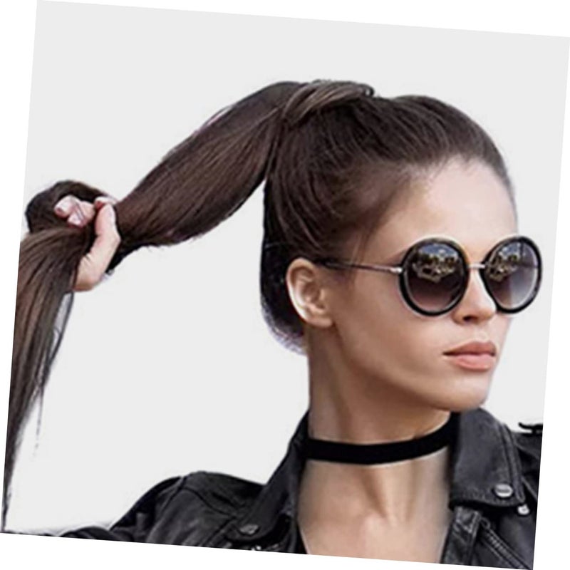 Healeved Long Straight Ponytail Extension Wrap Around Tail Synthetic Hair Piece for Women for Costumes Photography and Parties - Image 3