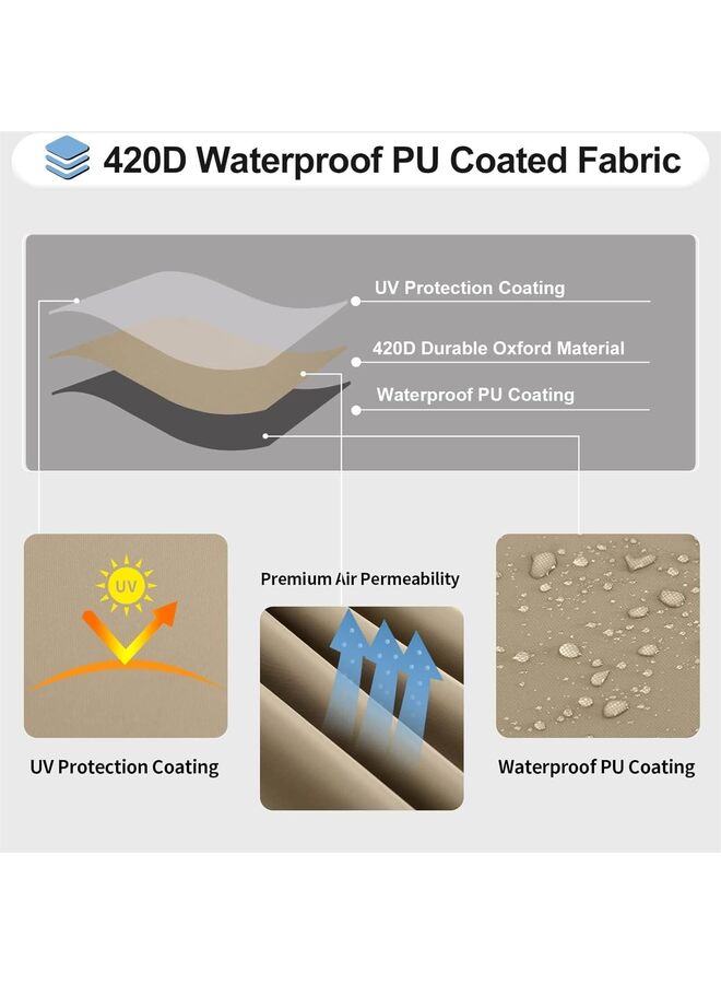 Golf Cart Cover 2/4 Passenger - Universal Fits for Most Brand, 400D Outdoor waterproofing Resistant Golf Cart Covers Sunproof - Image 2