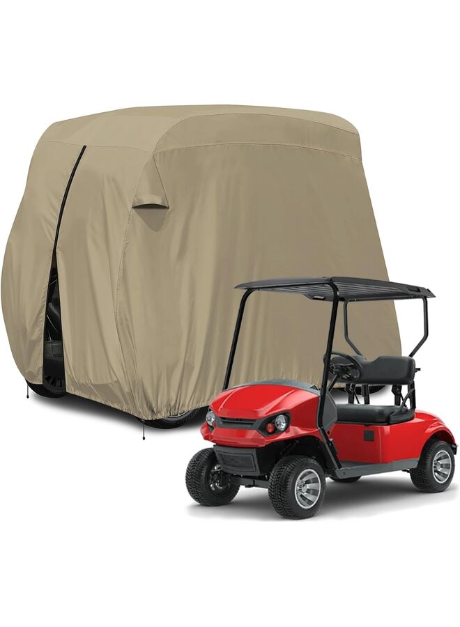 Golf Cart Cover 2/4 Passenger - Universal Fits for Most Brand, 400D Outdoor waterproofing Resistant Golf Cart Covers Sunproof - Image 1