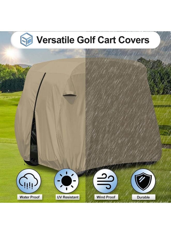 Golf Cart Cover 2/4 Passenger - Universal Fits for Most Brand, 400D Outdoor waterproofing Resistant Golf Cart Covers Sunproof - Image 3
