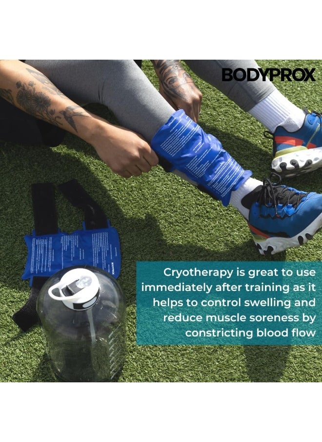 Bodyprox - BODYPROX Shin Splint Ice Pack 2 Pack - Reusable Shin Cold and Hot Wrap for Shin Splints Pain Relief, Flexible Ice Pack for Runners - Image 1